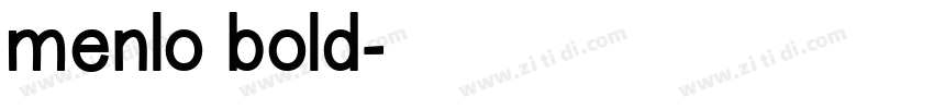 menlo bold字体转换